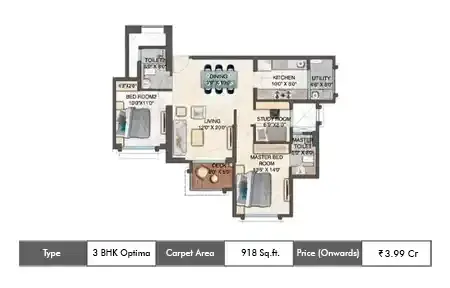  2 BHK Premium 700 sq.ft.